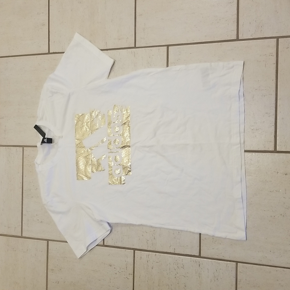 White Adidas t-shirt